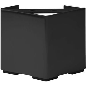 Zwarte vierkanten meubelpoot hoogte 10,5 cm