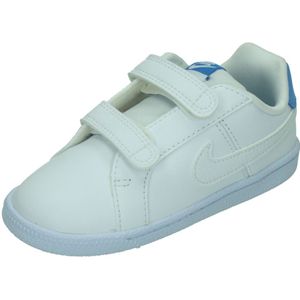 Nike court royale velcro in de kleur wit/bleu.