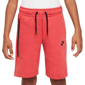 Nike tech fleece short in de kleur rood.