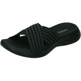 Skechers on the go 600 sandaal in de kleur zwart.