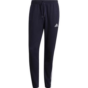 Adidas essentials french terry tapered 3-stripes broek in de kleur marine.