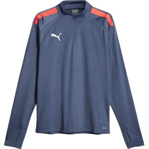 Puma teamliga 1/4-zip top in de kleur blauw.