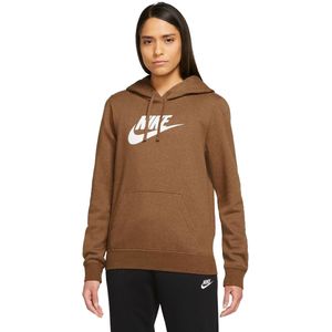 Nike sportswear club fleece hoodie in de kleur bruin.