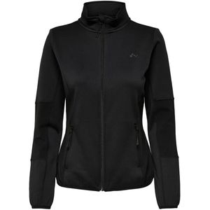 Only play jetta high neck fleece jack in de kleur zwart.