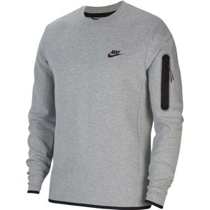 Nike tech fleece crew sweater in de kleur grijs.