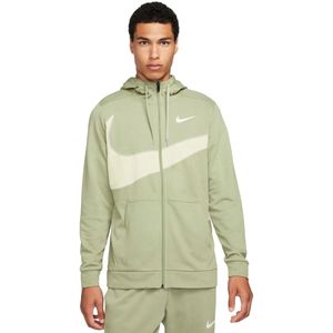 Nike dri-fit fleece full-zip hoodie in de kleur groen.