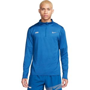 Nike element flash dri-fit 1/2-zip top in de kleur marine.