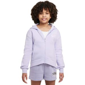 Nike sportswear club fleece full-zip hoodie in de kleur paars.