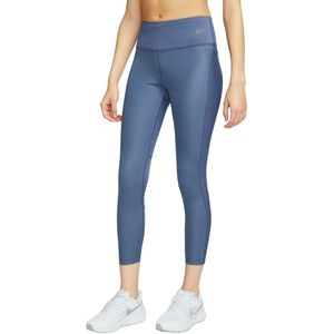 Nike mid-rise 7/8-legging in de kleur blauw.