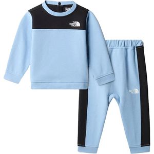 The north face tweedelige tnf tech-set in de kleur blauw.