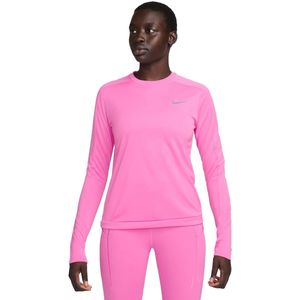 Nike dri-fit crewneck hardlooptop in de kleur roze.