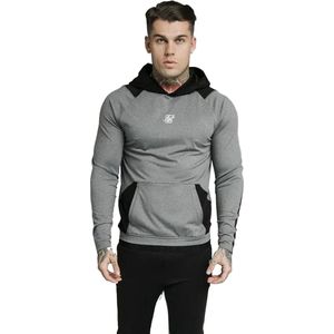Siksilk endurance overhead hoodie in de kleur grijs/zwart.