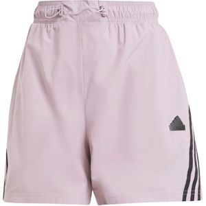 Adidas future icons 3-stripes woven short in de kleur paars.