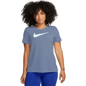 Nike dri-fit swoosh t-shirt in de kleur blauw.