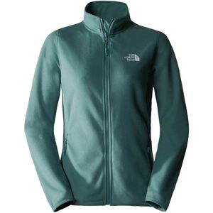 The north face 100 glacier full-zip fleece hoodie in de kleur groen.