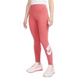 Nike sportswear essential high-waisted logo legging in de kleur roze.