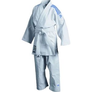 Adidas boxing judopak in de kleur wit/blauw.