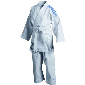 Adidas boxing judopak in de kleur wit/blauw.