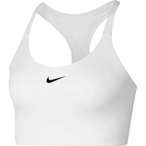 Nike dri-fit swoosh medium support sport bh in de kleur wit.