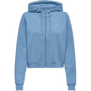 Only play lounge life short zip hoodie in de kleur blauw.