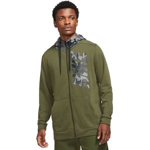 Nike dri-fit full-zip camo hoodie in de kleur groen.