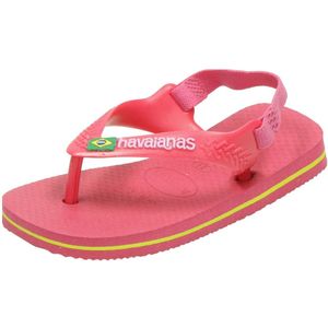 Havaianas baby brasil logo ii teenslippers in de kleur roze.