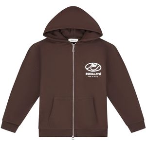 Equalitã© arid oversized full zip hoodie in de kleur bruin.