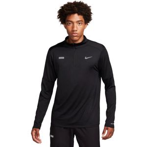 Nike element flash dri-fit -zip top in de kleur zwart