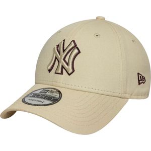 New era new york yankees mlb team outline 9forty pet in de kleur ecru.