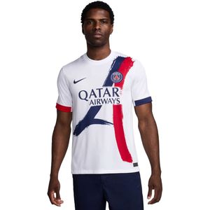 Paris saint-germain stadium uit shirt 2024/2025 in de kleur wit.