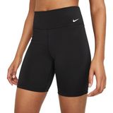 Nike one mid-rise 7" bikershort in de kleur zwart.