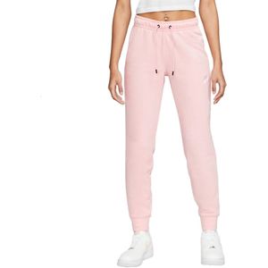 Nike sportswear essential fleece joggingbroek in de kleur roze.