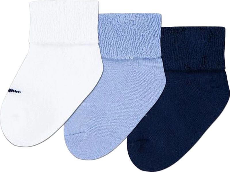 Nike terry cuffed babysokken 6pack in de kleur blauw.