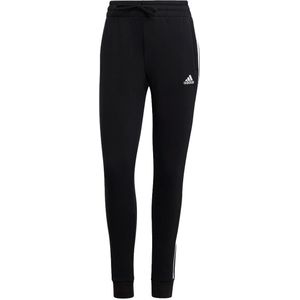 Adidas essentials 3-stripes fleece broek in de kleur zwart.