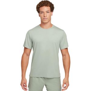 Nike dri-fit uv miler hardloopshirt in de kleur groen.