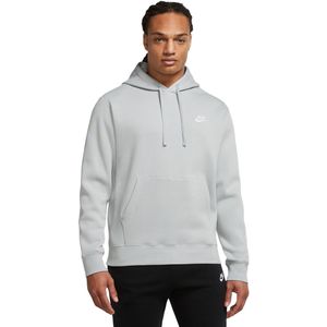 Nike sportswear club fleece pullover hoodie in de kleur grijs.