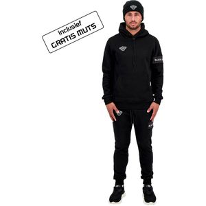 Black bananas commander sweatsuit men in de kleur zwart.