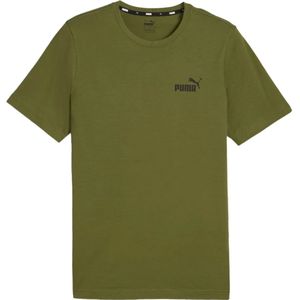 Puma essentials small logo t-shirt in de kleur groen.
