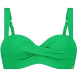 Ten cate twisted bikinitop in de kleur groen.