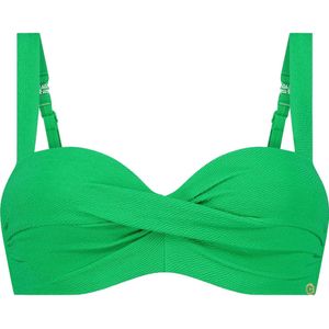 Ten cate twisted bikinitop in de kleur groen.