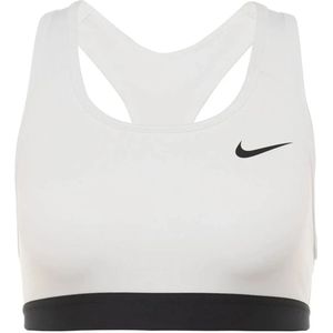 Nike swoosh medium support sport bh in de kleur wit.