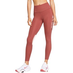 Nike dri-fit epic fast mid-rise 7/8-legging in de kleur oranje.
