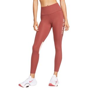 Nike dri-fit epic fast mid-rise 7/8-legging in de kleur oranje.