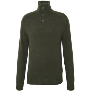 Petrol industries knitwear collar in de kleur groen.