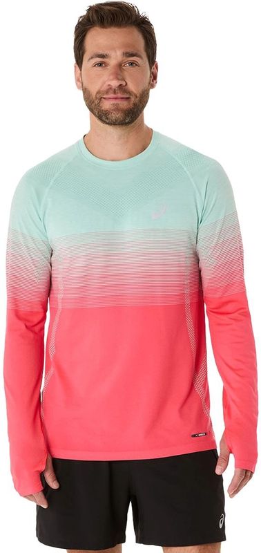 Asics - Naadloze Trui - Rood Groen - Heren