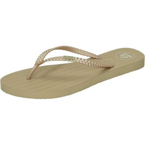 Reef seaside twist golden hour teenslipper in de kleur ecru.