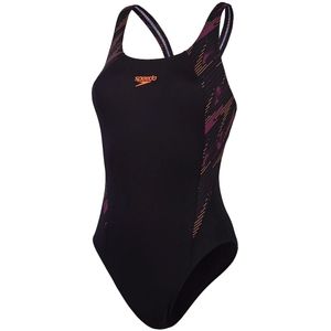 Speedo eco+ h-boom splice muscleb in de kleur zwart.