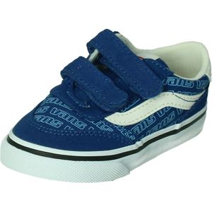 Vans brooklyn ls v retro in de kleur blauw.