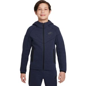 Nike tech fleece full-zip hoodie junior in de kleur blauw.