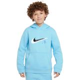 Nike sportswear fleece graphic hoodie in de kleur blauw.